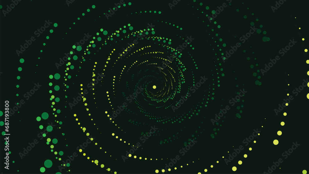 Abstarct green gradient spinning background in dark green color. Abstarct green gradient spinning background in dark green color.