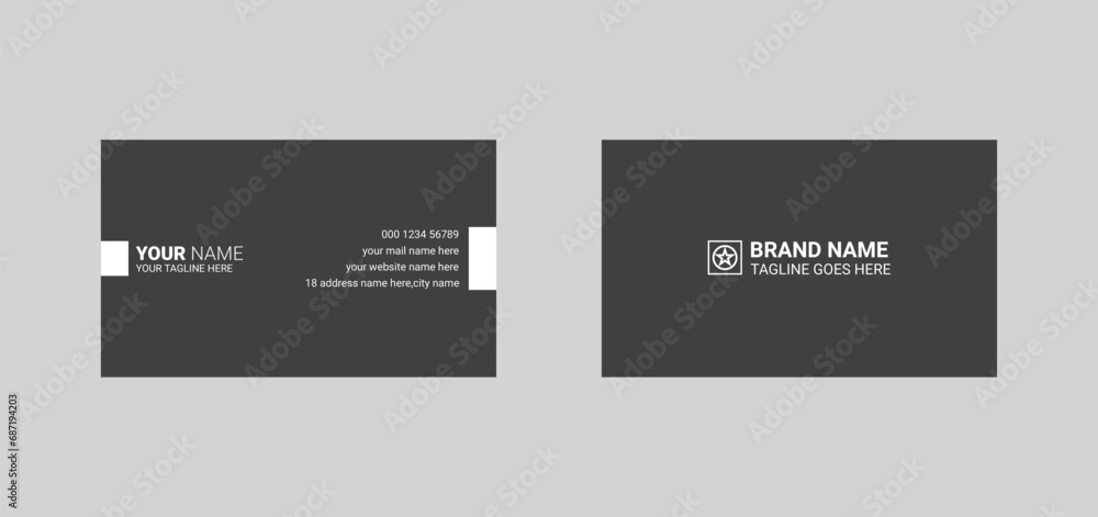 Double sided business card design template layout Double sided business card design template layout