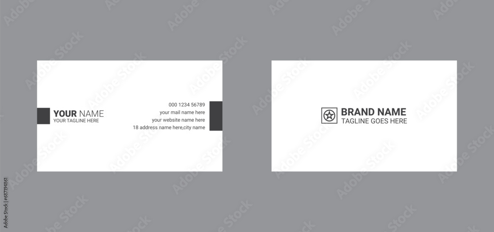 Double sided business card design template layout for business or personal Double sided business card design template layout for business or personal