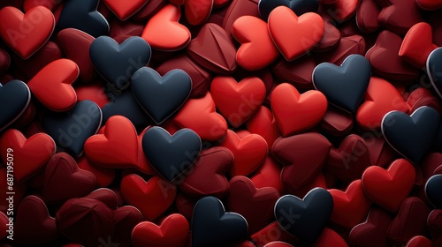 Red Patterned Paper Diy Homemade Hearts, Background Image, Desktop Wallpaper Backgrounds, HD
