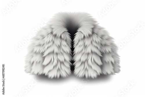 Fur coat icon on white background photo