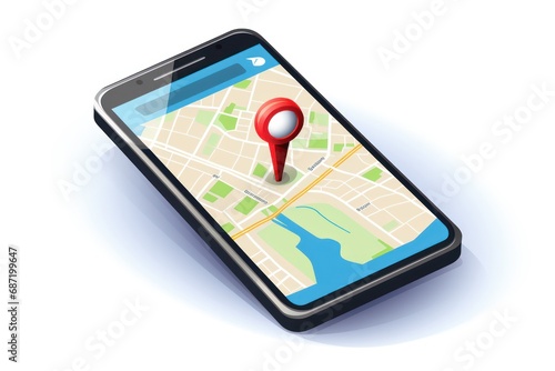 GPS Navigation Device icon on white background