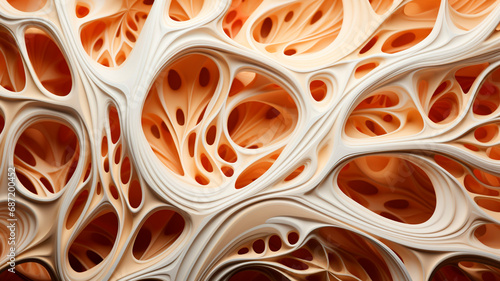 Obraz na płótnie Hyperbranched polymer texture. Generative AI