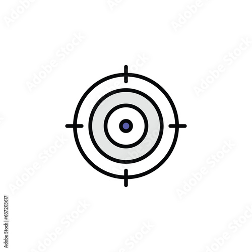 Target icon design with white background stock illustration