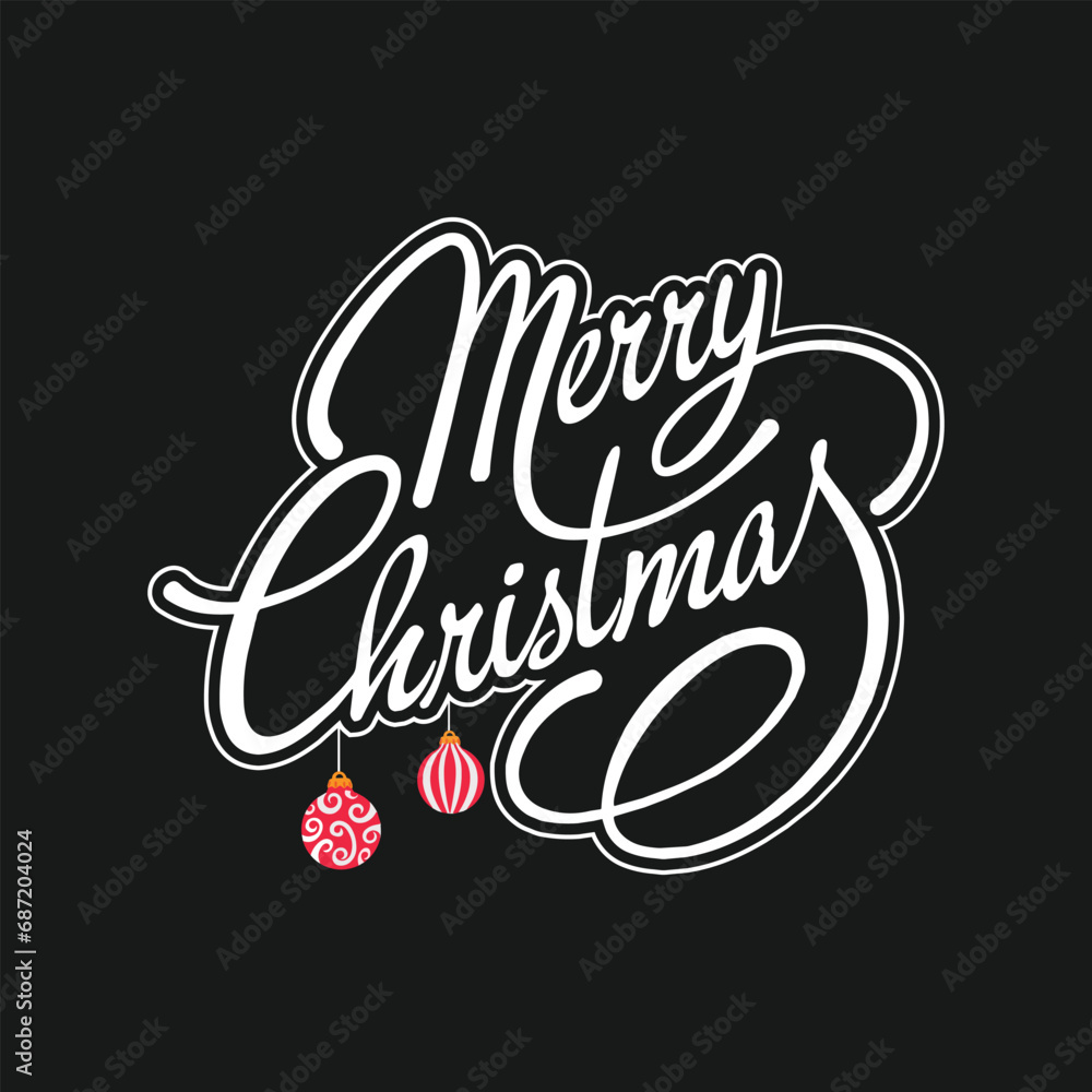 Fototapeta premium Merry Christmas & Happy New Year t shirt Promotion Poster or banner with red gift box and LED String lights for Retail, Shopping or Christmas Promotion in red and black style