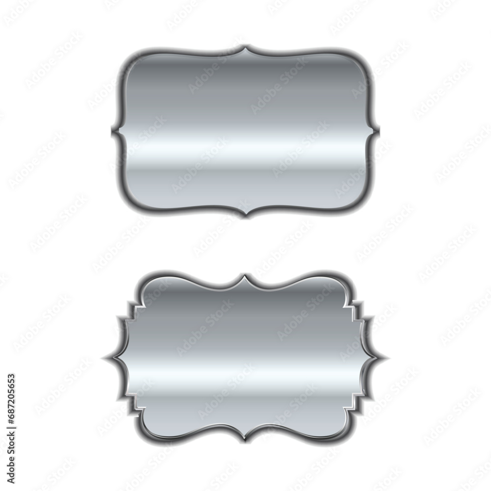 set of silver frames with ribbons set of silver frames with ribbons