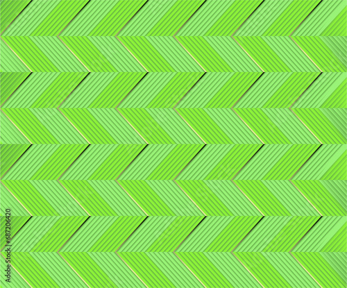Vector geometric planes and shapes with zig zag motion in shades of green for your design needs  textiles and others