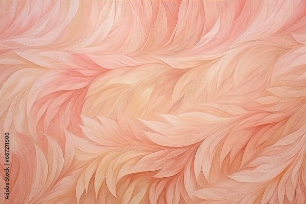 watercolor Coral pink vintage, feather pattern texture background, pastel soft fur for baby to sleep. - obrazy, fototapety, plakaty 
