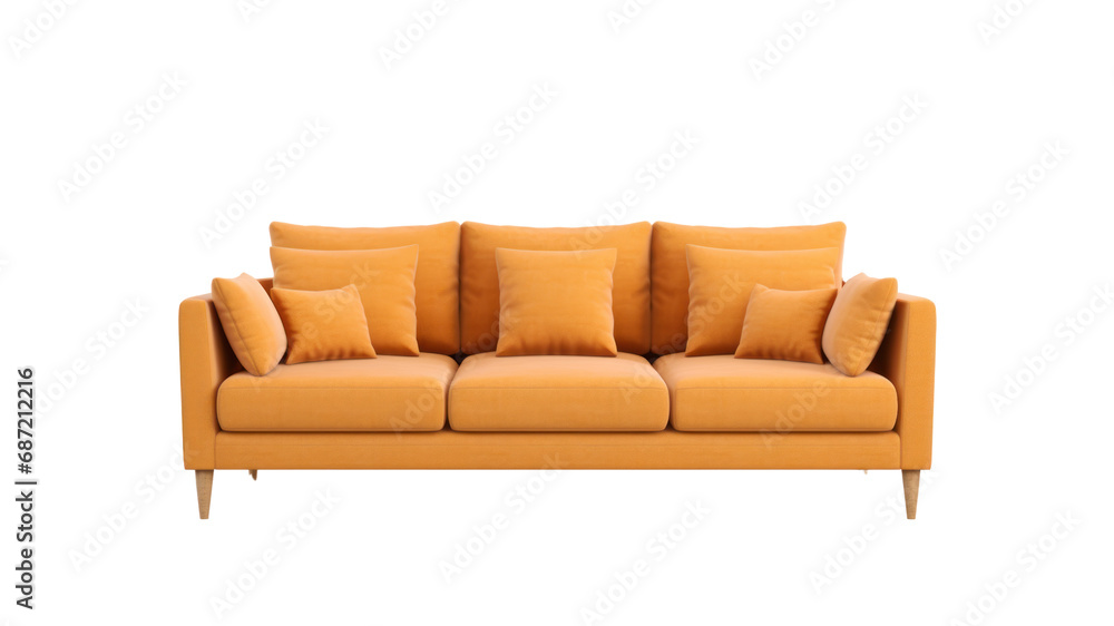 Sofa set on a white background, 3D illustration. On a transparent or white background, isolated. Sofa set on a white background, 3D illustration. On a transparent or white background, isolated.