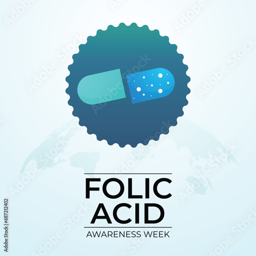 Flyers honoring Folic Acid Awareness Week or promoting associated events might include vector graphics regarding the event. design of flyers, celebratory materials.