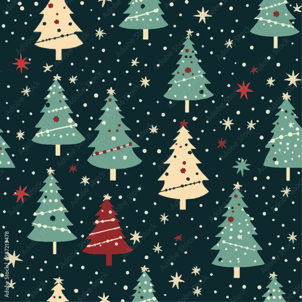 Seamless pattern of Christmas background