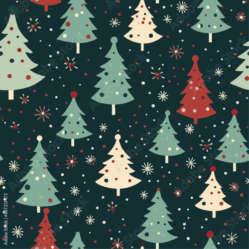 Seamless pattern of Christmas background © mabolo