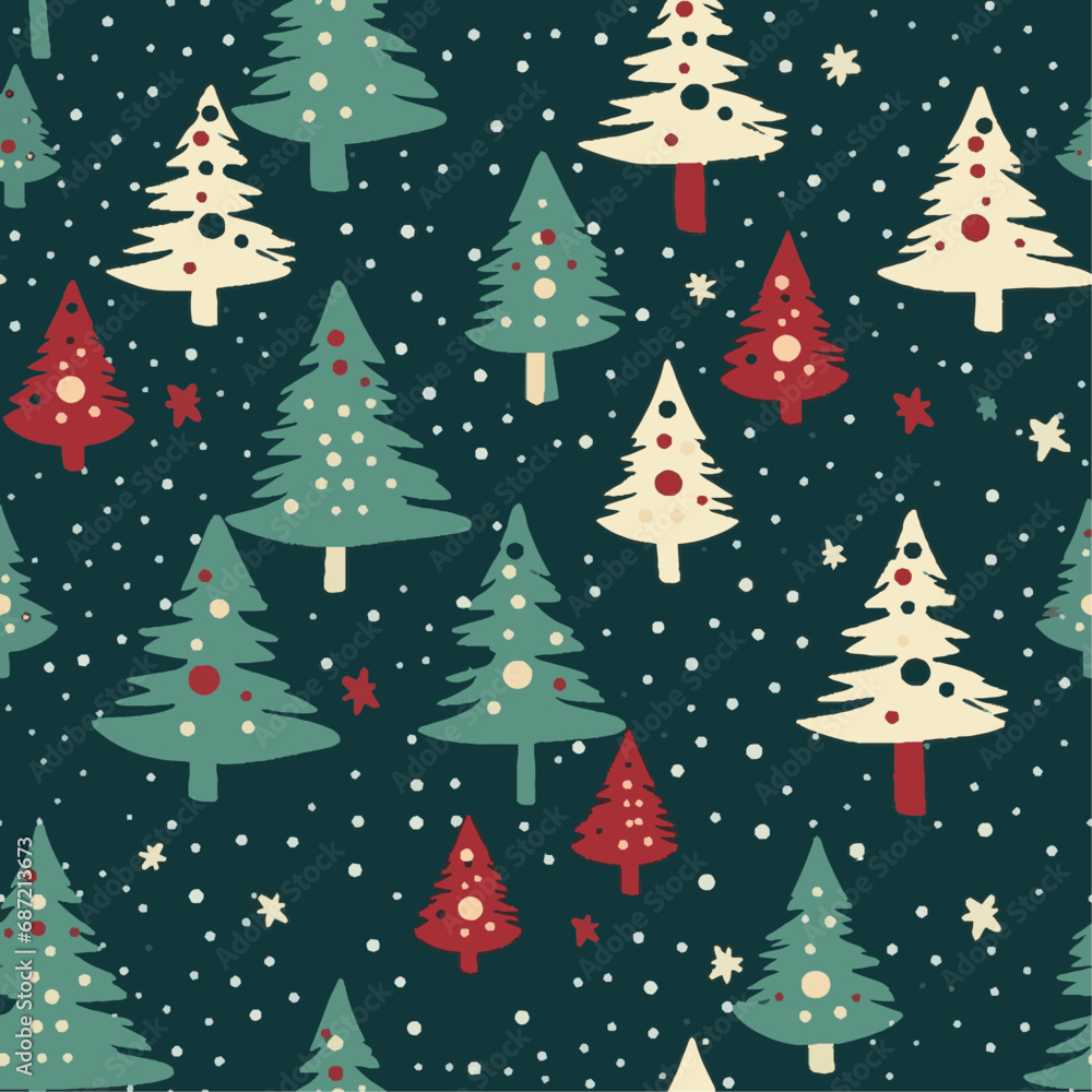 Seamless pattern of Christmas background