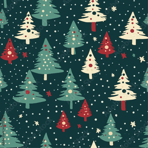 Seamless pattern of Christmas background © mabolo