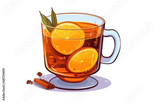 Hot Toddy icon on white background photo