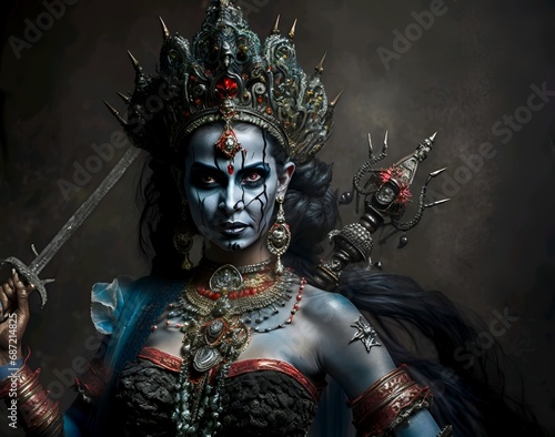 Goddess Kali, hindouism, vedas, generative ai photo