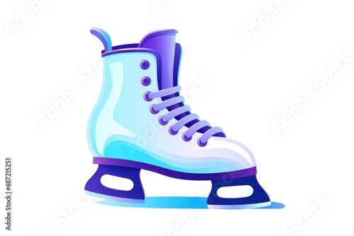 Ice skating icon on white background