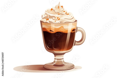 Irish Coffee icon on white background