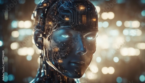 artificial intelligence in the image of a girl, technologies of the future