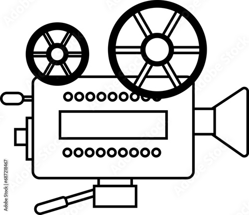 camera icon, movie icon, film industry