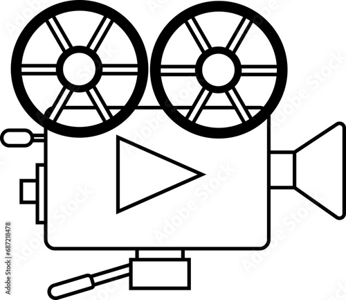 camera icon, movie icon, film industry