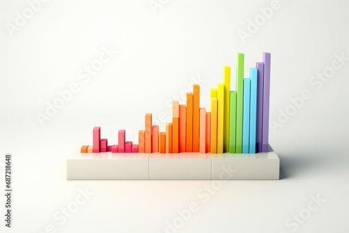 visual of business financial performance graphs on white background