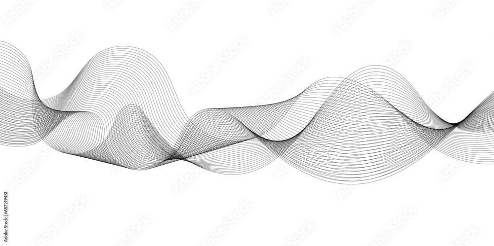 Abstract wave and curved blend lines on transparent background. Sound, music, volume background. Design for brochure, flyer, banner, template, wallpaper background and many more. Abstract wave and curved blend lines on transparent background. Sound, music, volume background. Design for brochure, flyer, banner, template, wallpaper background and many more.
