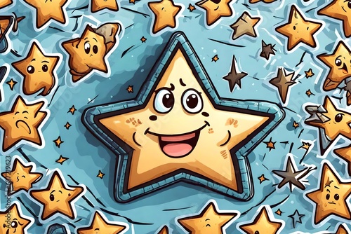 Cartoon sticker of a star