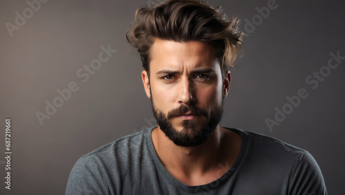 Hipster Male Portrait Digital Photography Professional Photo Shooting Background Design © amonallday