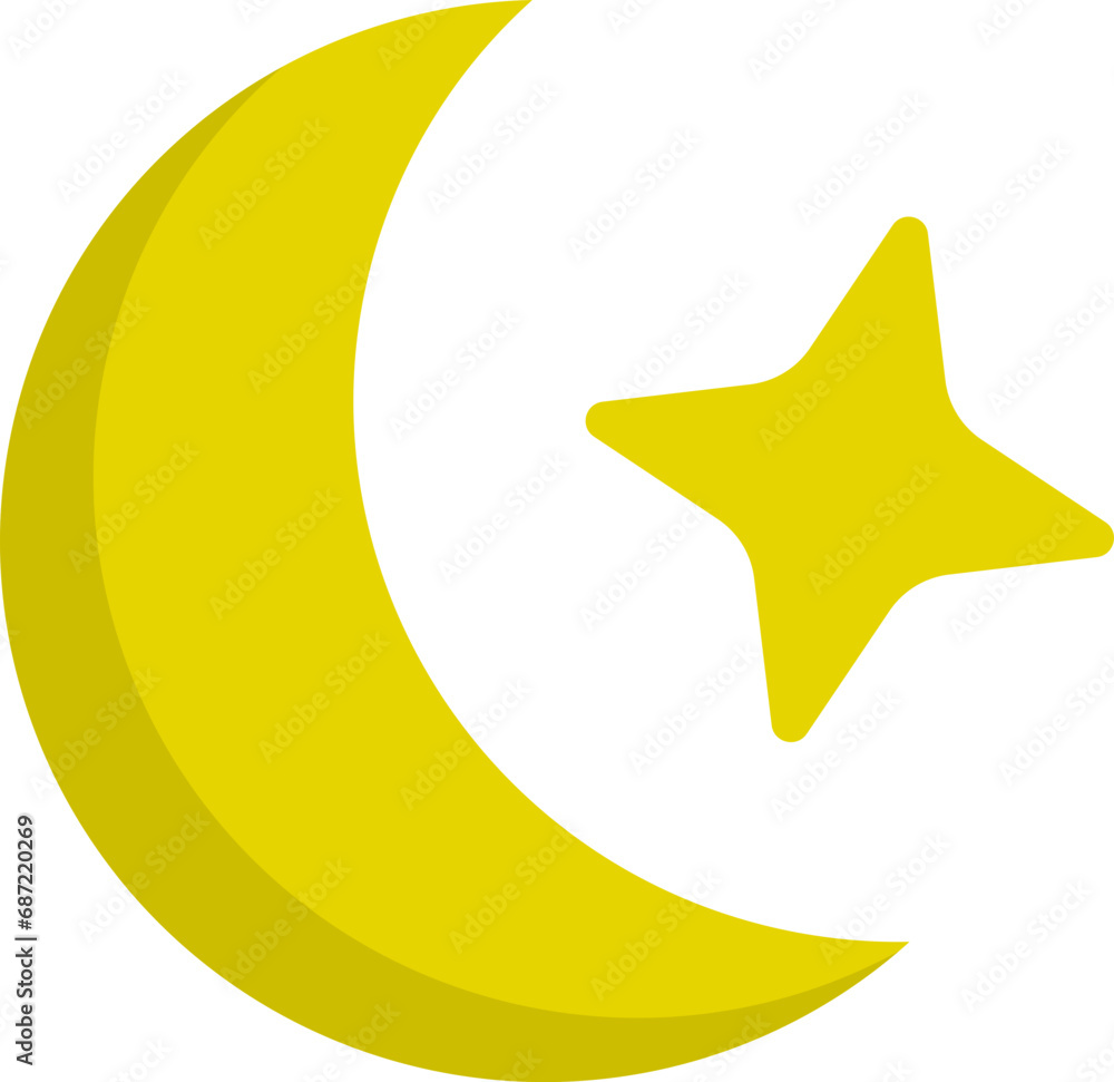 crescent and star icon crescent and star icon