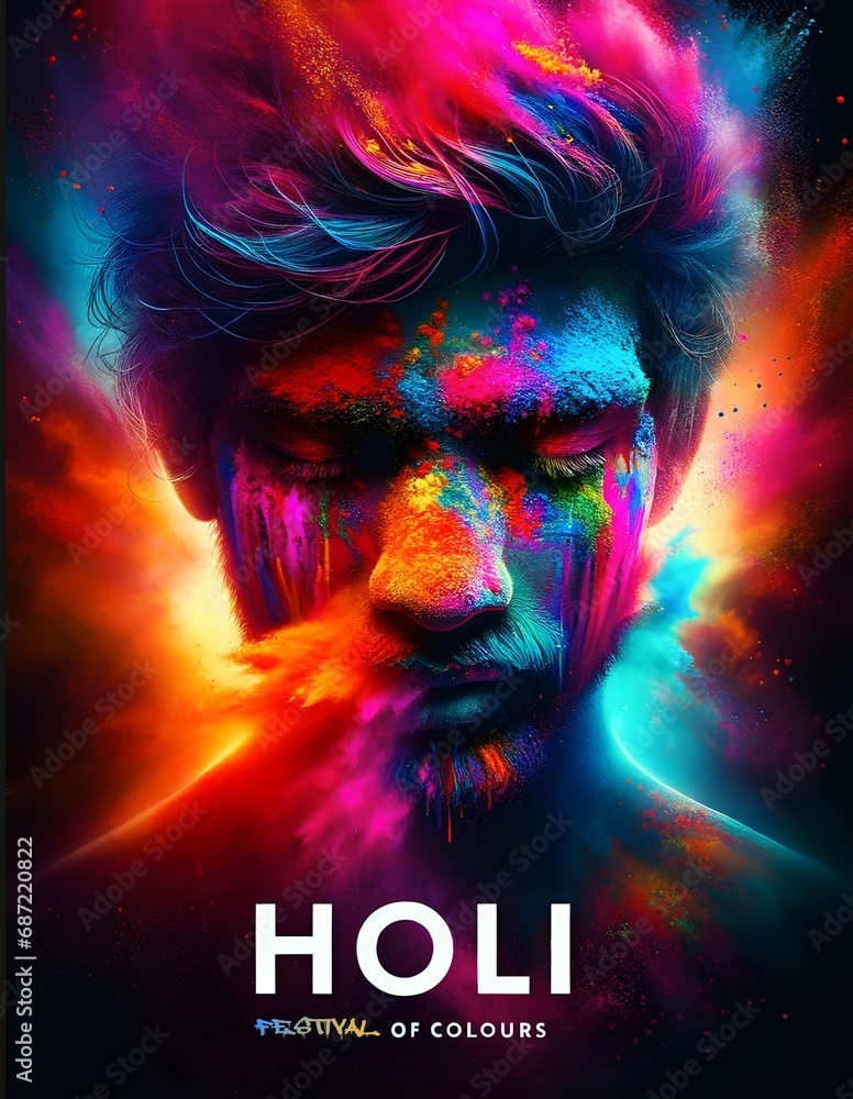 Holi festival of colours, Hindu India festival concept, background, template Holi festival of colours, Hindu India festival concept, background, template