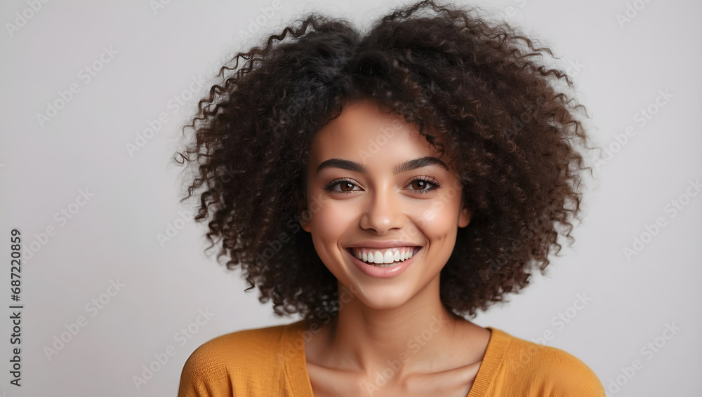 Curly Woman Portrait Digital Photography Professional Photo Shooting Background Design Curly Woman Portrait Digital Photography Professional Photo Shooting Background Design