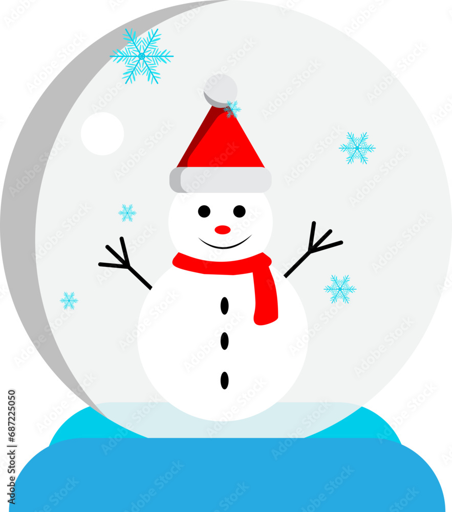 Christmas snowman in crystal Christmas snowman in crystal