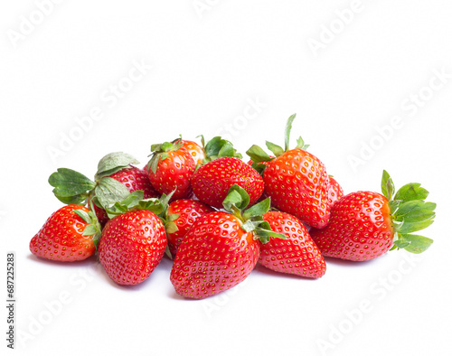 Strawberry fruit on the white background