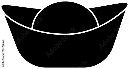 Lunar new year chinese gold ingot sycee