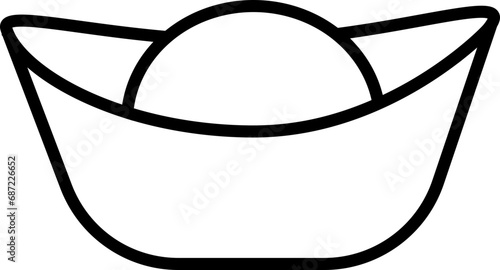 Lunar new year chinese gold ingot sycee