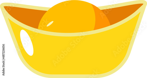 Lunar new year chinese gold ingot sycee