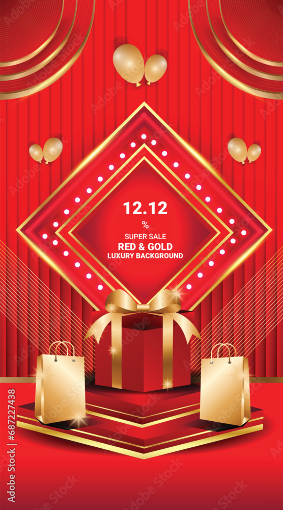 BACKGROUND LUXURY SALE RED AND GOLD ABSTRACT PODIUM FLYER BANNER SOCIAL MEDIA TEMPLATE 4 BACKGROUND LUXURY SALE RED AND GOLD ABSTRACT PODIUM FLYER BANNER SOCIAL MEDIA TEMPLATE 4