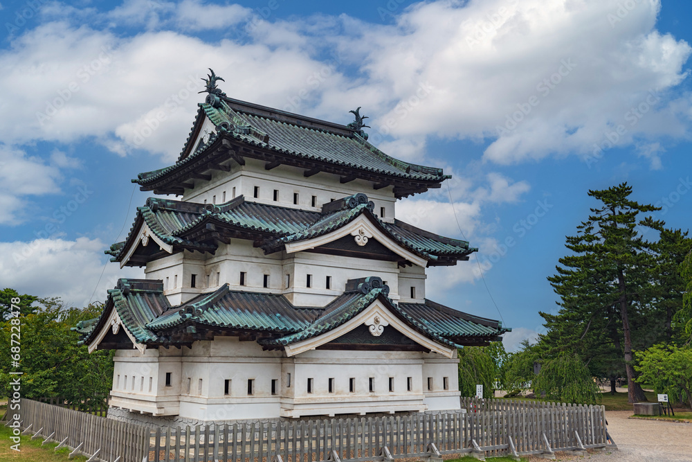 青森 弘前城 本丸天守の風景