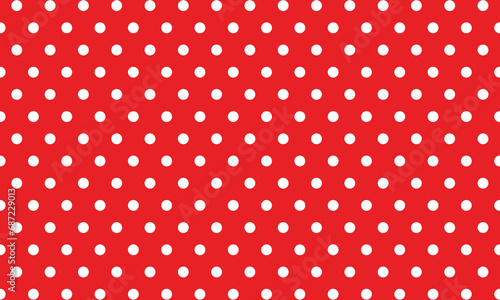 abstract white polka dot pattern art with red background. photo