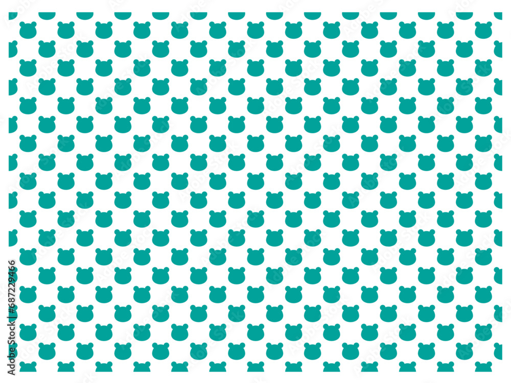 Fototapeta premium 熊柄_青色