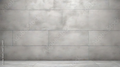 White gray grey stone concrete texture wall wallpaper tiles background panorama generative AI. © Oleks Stock