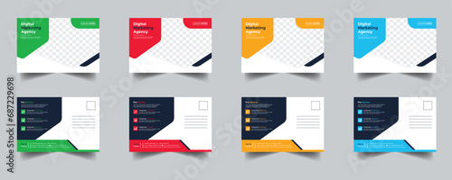 Modern Creative Corporate Post Card Template, Vector Template for Opening Invitation Editable, Professional Business Postcard Design, Event Card Design, Invitation Design, Direct Mail EDDM Template