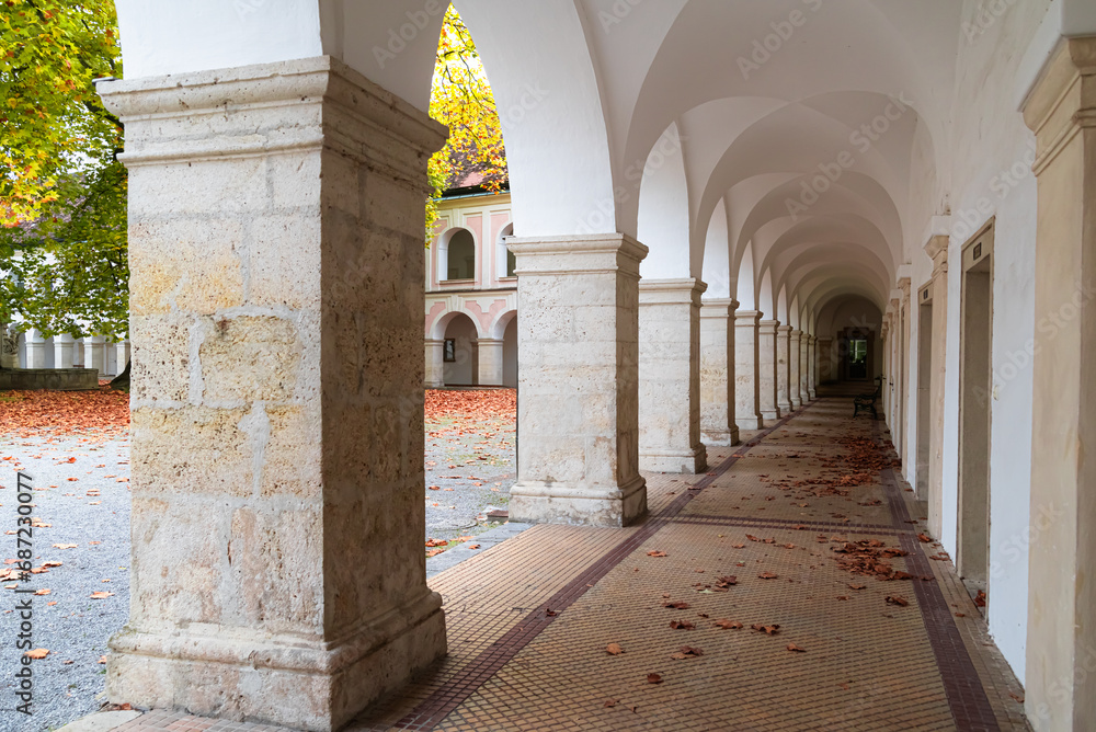 Naklejka premium Heiligenkreuz Abbey in autumn, Austria