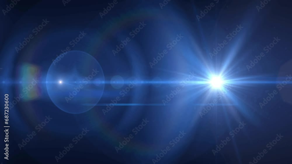 4k animation of blue light with fog. volumetric light rays, glare, sun. 4k animation of blue light with fog. volumetric light rays, glare, sun.