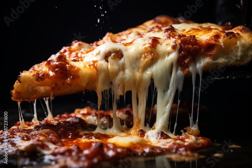 a delicious slice of homemade pizza with melting cheese