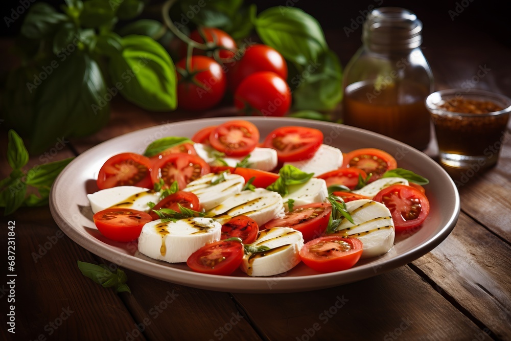 mediterranean salad with mozzarella