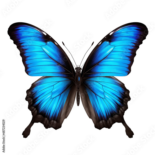 Papilio Ulysses butterfly insect - blue emperor - large swallowtail butterfly of Australia photo