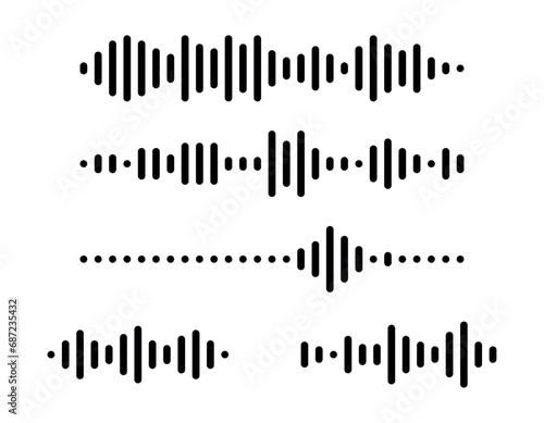 Cuadro en lienzo Sound wave or sound message