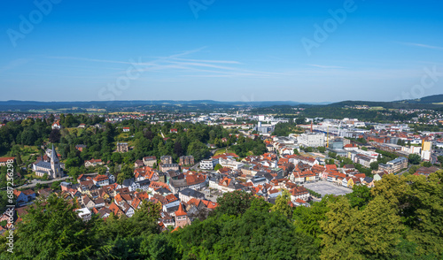Aerial view over the city of Kulmbach photo